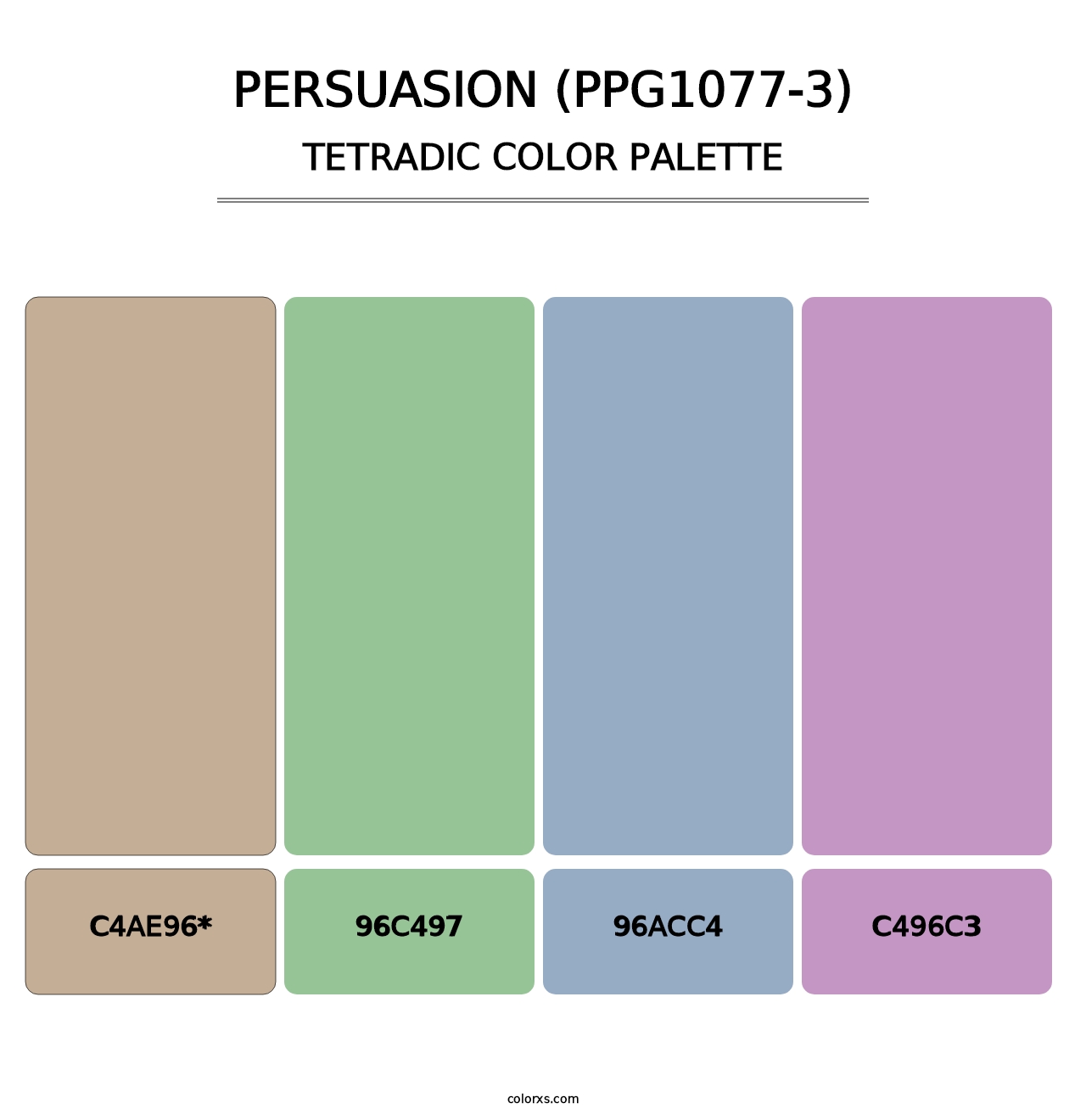 Persuasion (PPG1077-3) - Tetradic Color Palette