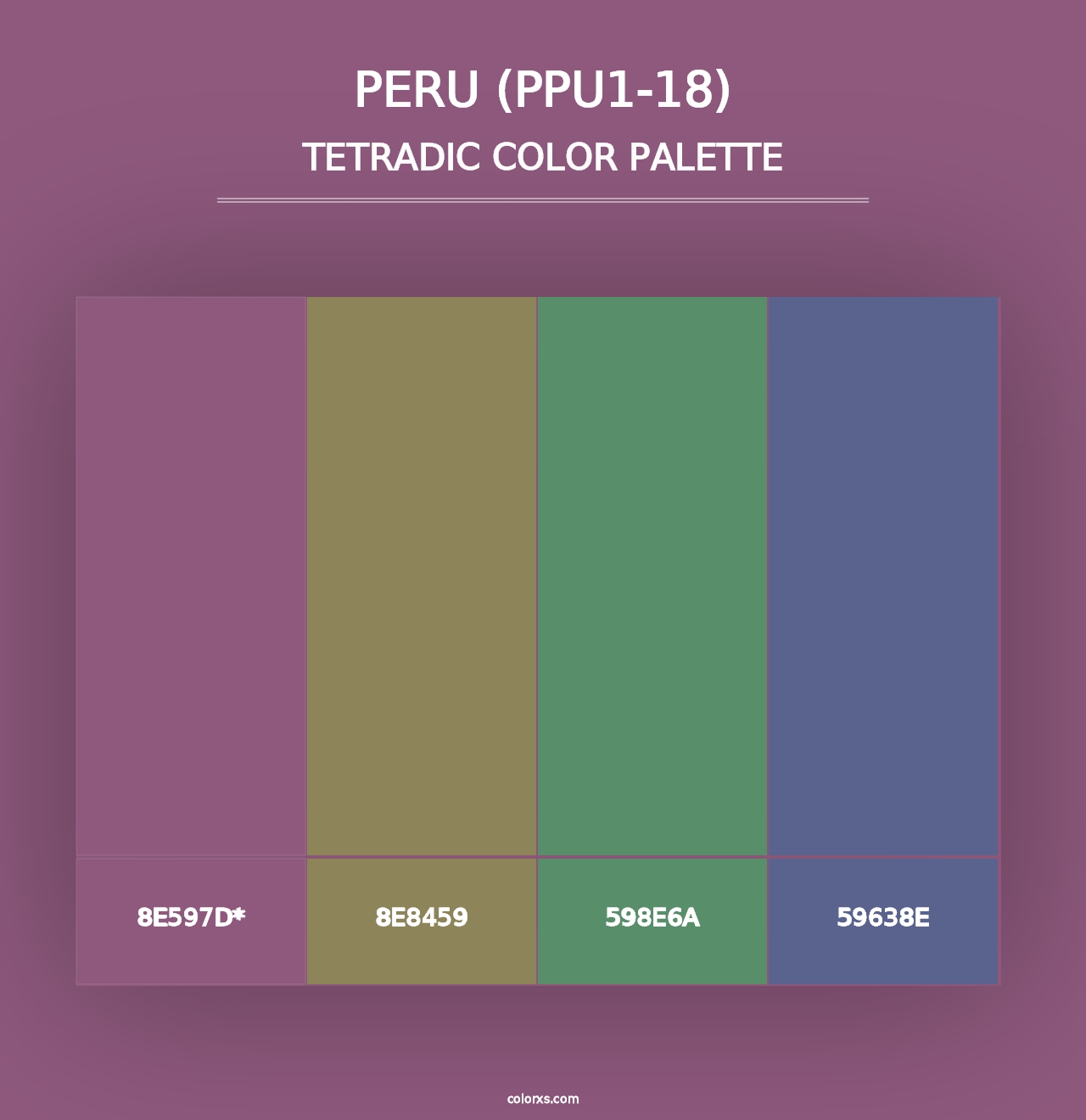 Peru (PPU1-18) - Tetradic Color Palette