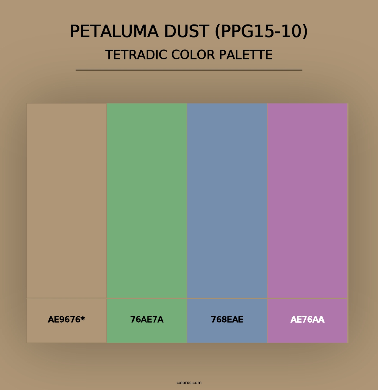 Petaluma Dust (PPG15-10) - Tetradic Color Palette