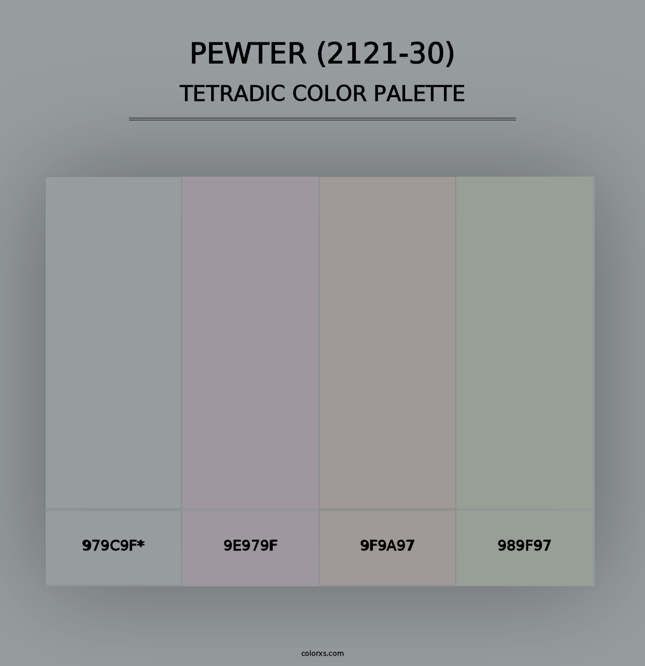 Pewter (2121-30) - Tetradic Color Palette