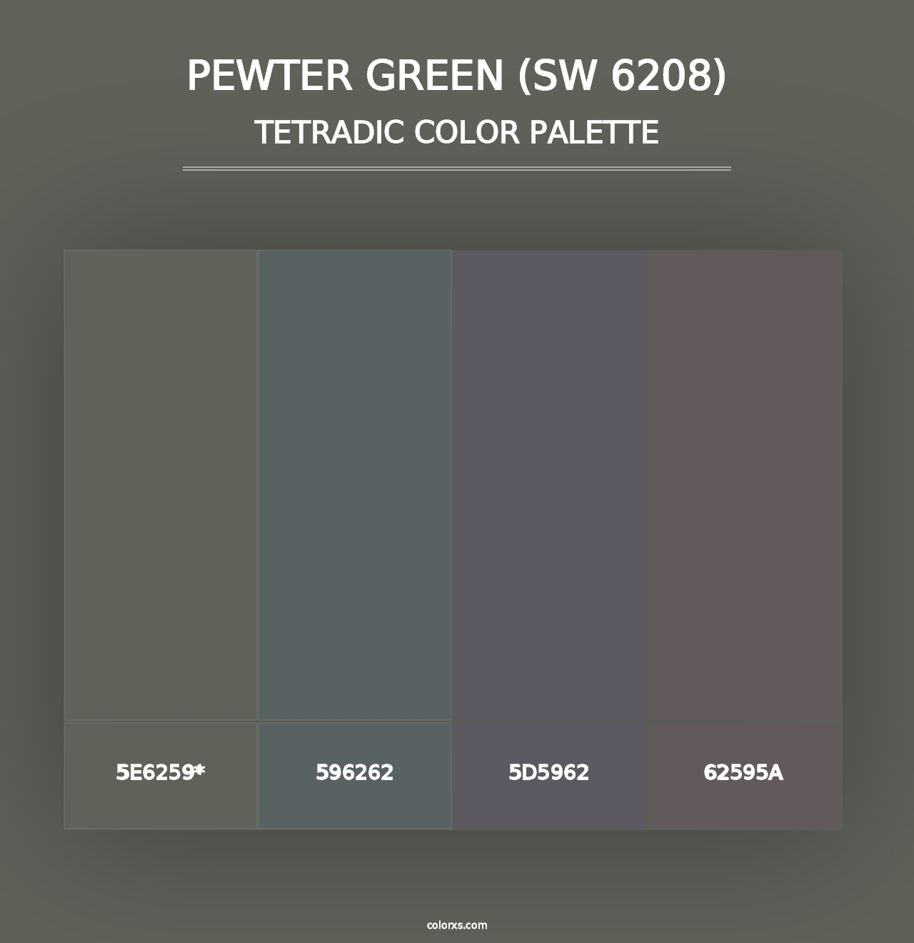 Pewter Green (SW 6208) - Tetradic Color Palette