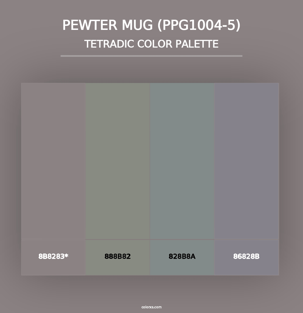 Pewter Mug (PPG1004-5) - Tetradic Color Palette