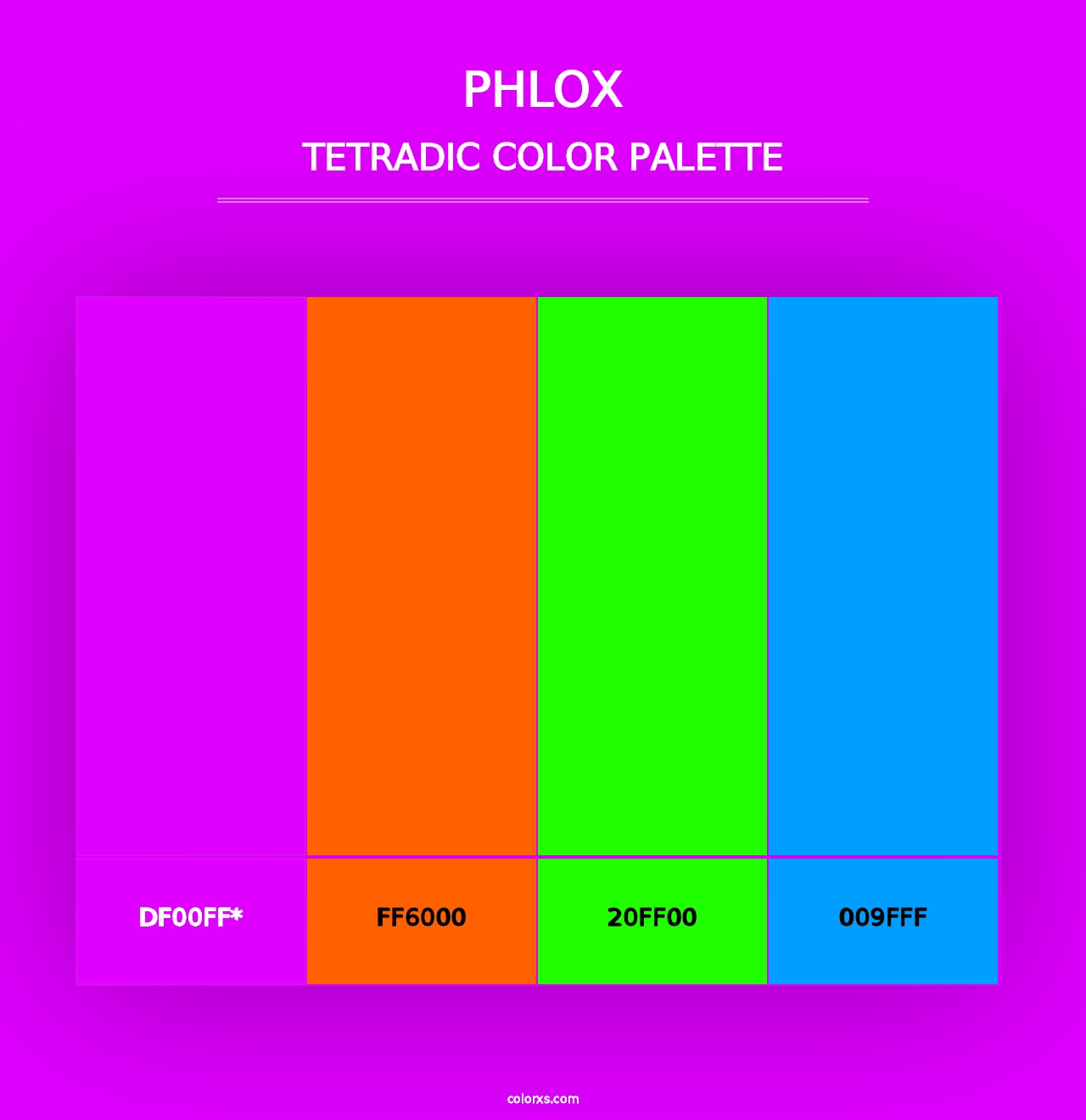 Phlox - Tetradic Color Palette