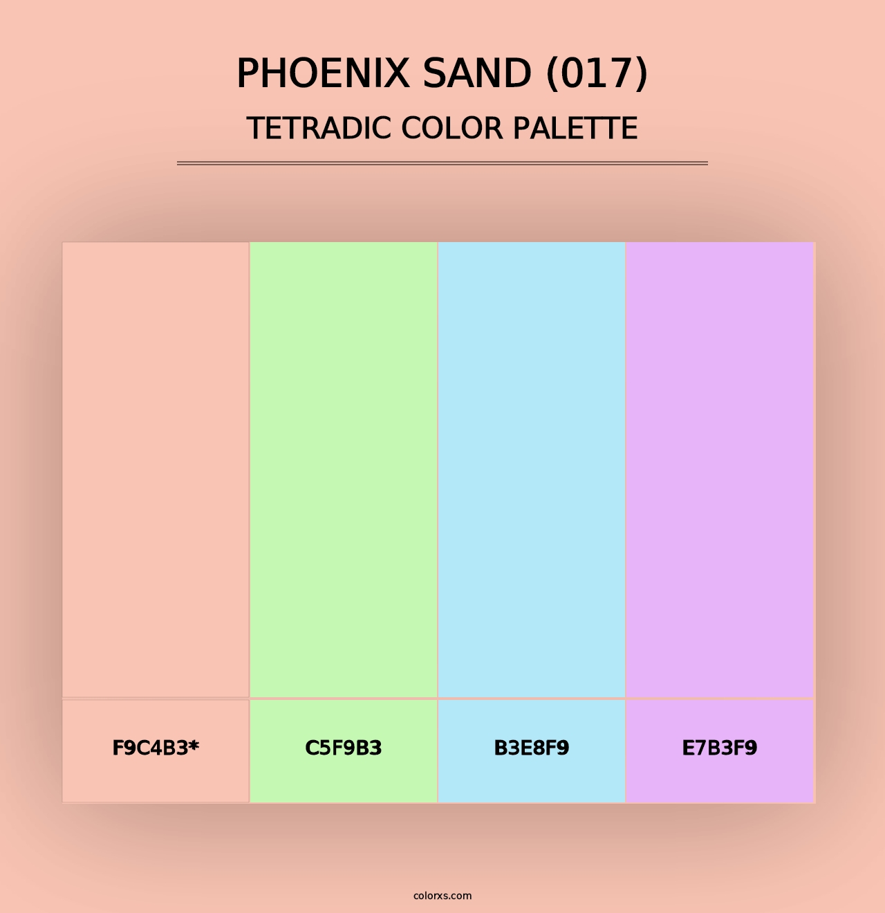 Phoenix Sand (017) - Tetradic Color Palette