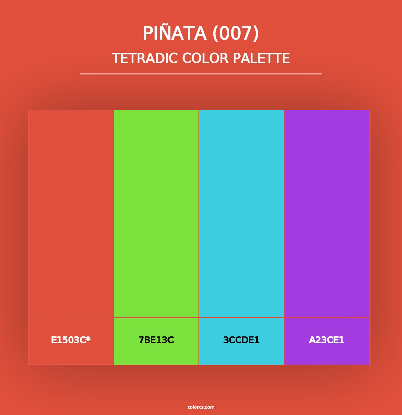 Piñata (007) - Tetradic Color Palette