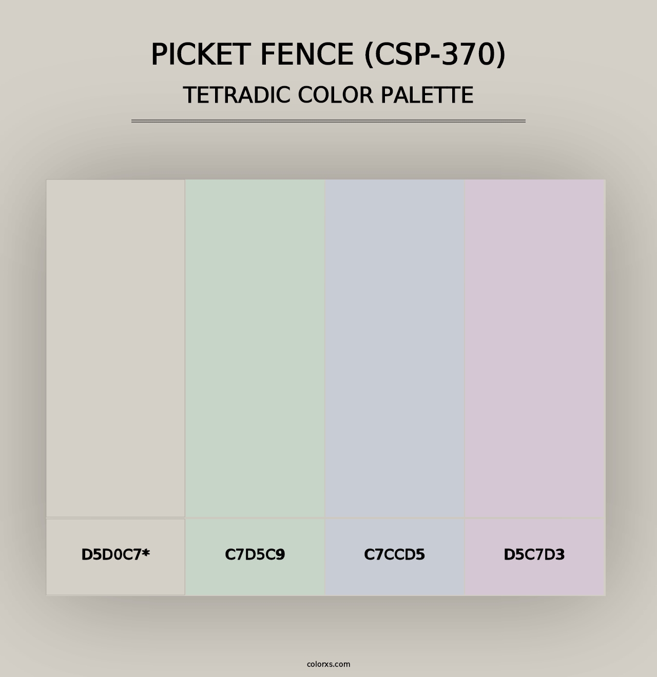 Picket Fence (CSP-370) - Tetradic Color Palette