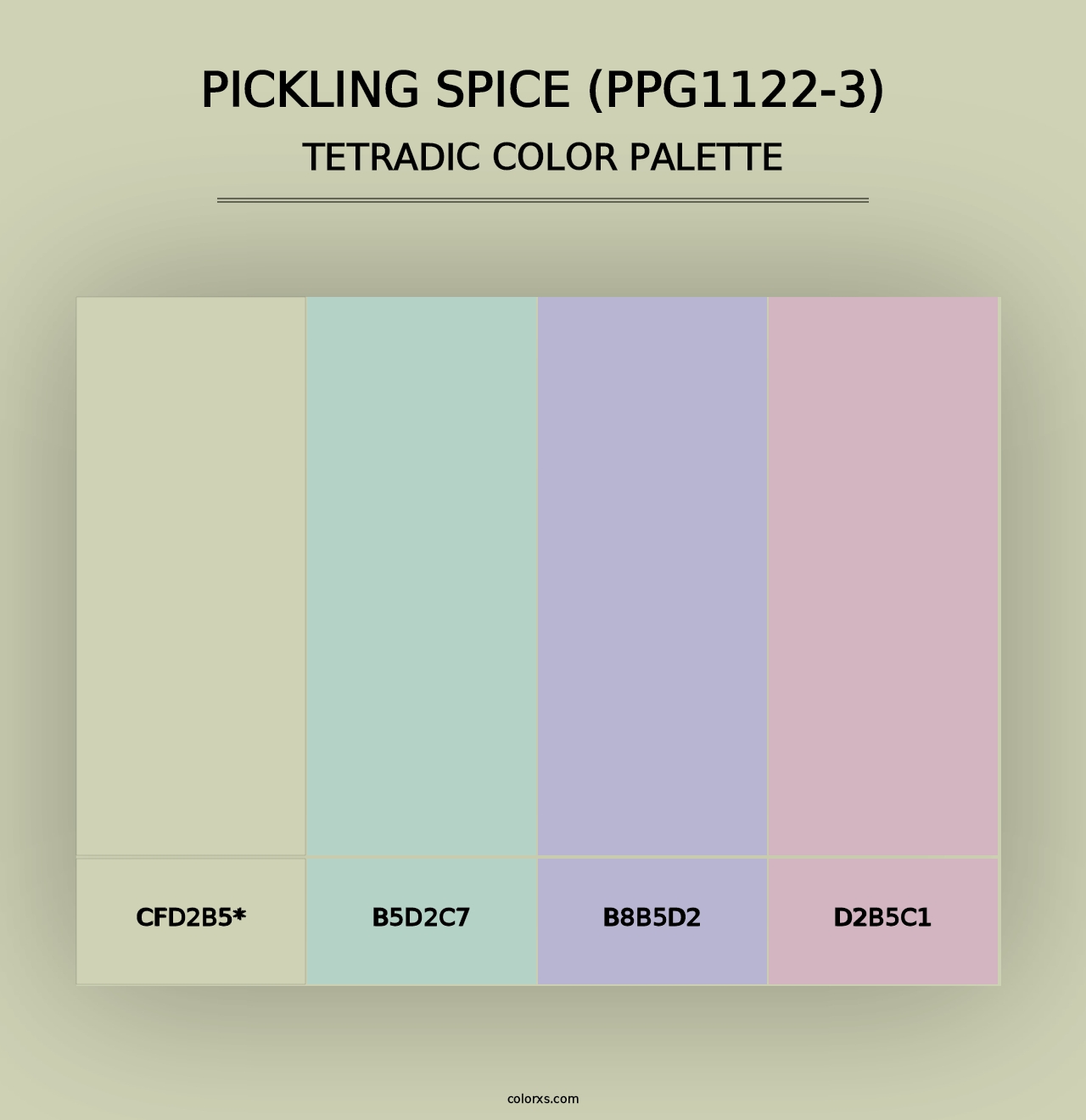 Pickling Spice (PPG1122-3) - Tetradic Color Palette