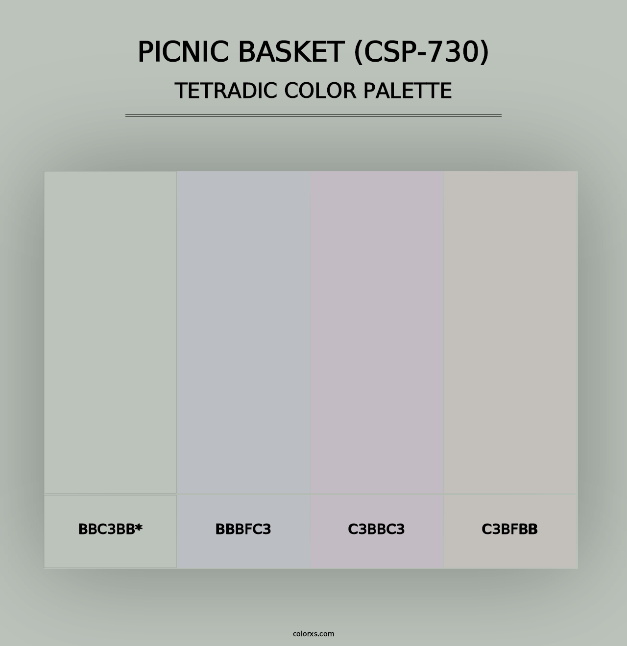 Picnic Basket (CSP-730) - Tetradic Color Palette