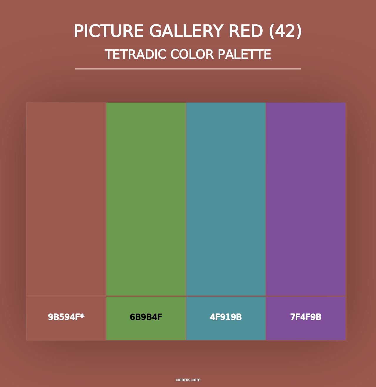 Picture Gallery Red (42) - Tetradic Color Palette