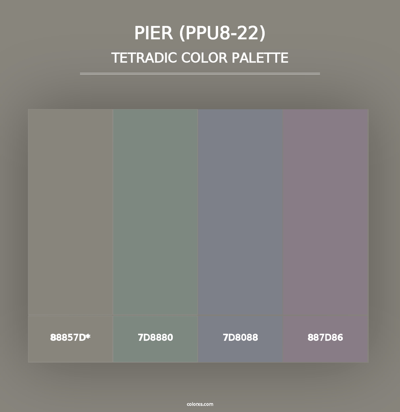 Pier (PPU8-22) - Tetradic Color Palette