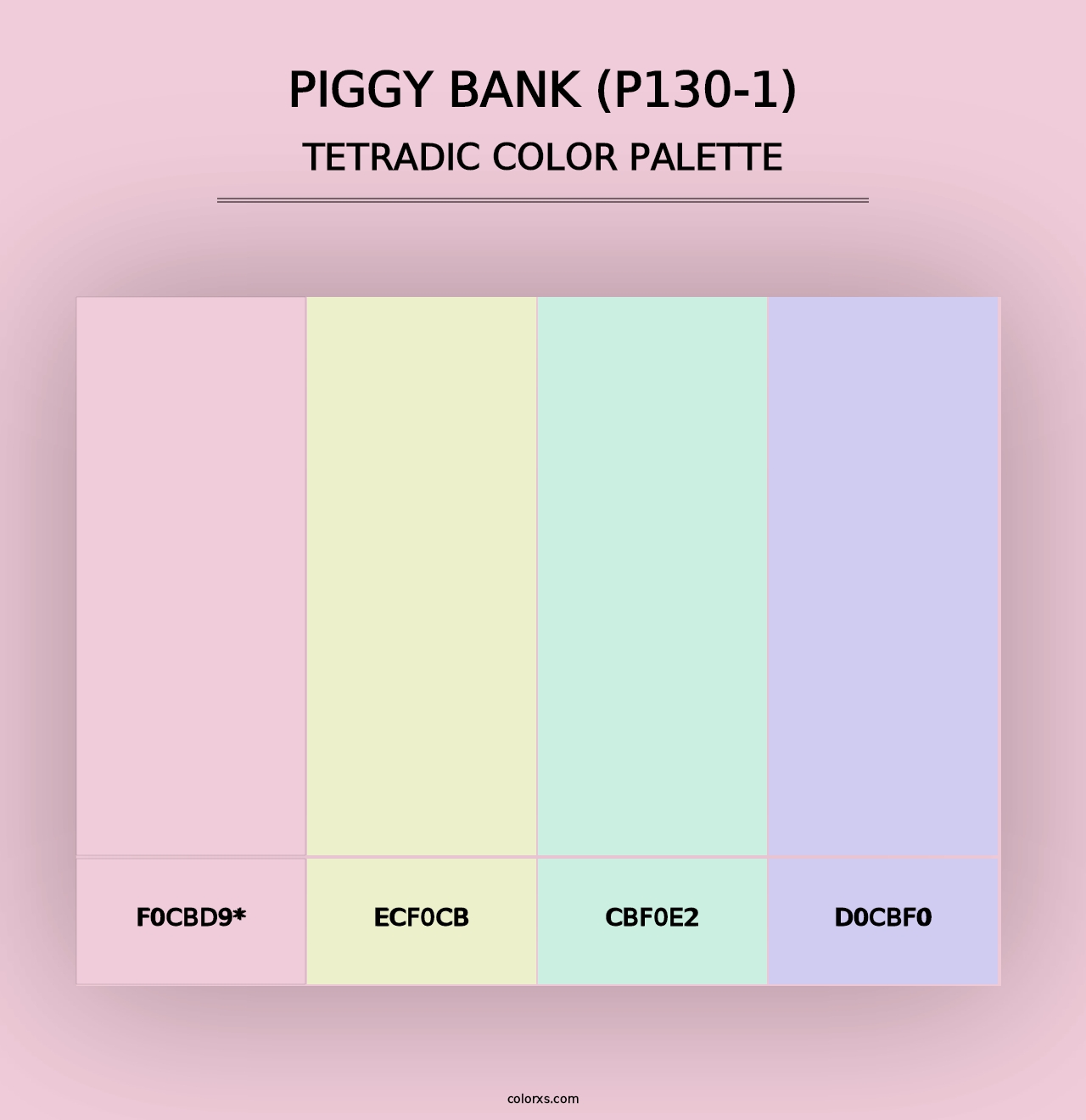 Piggy Bank (P130-1) - Tetradic Color Palette