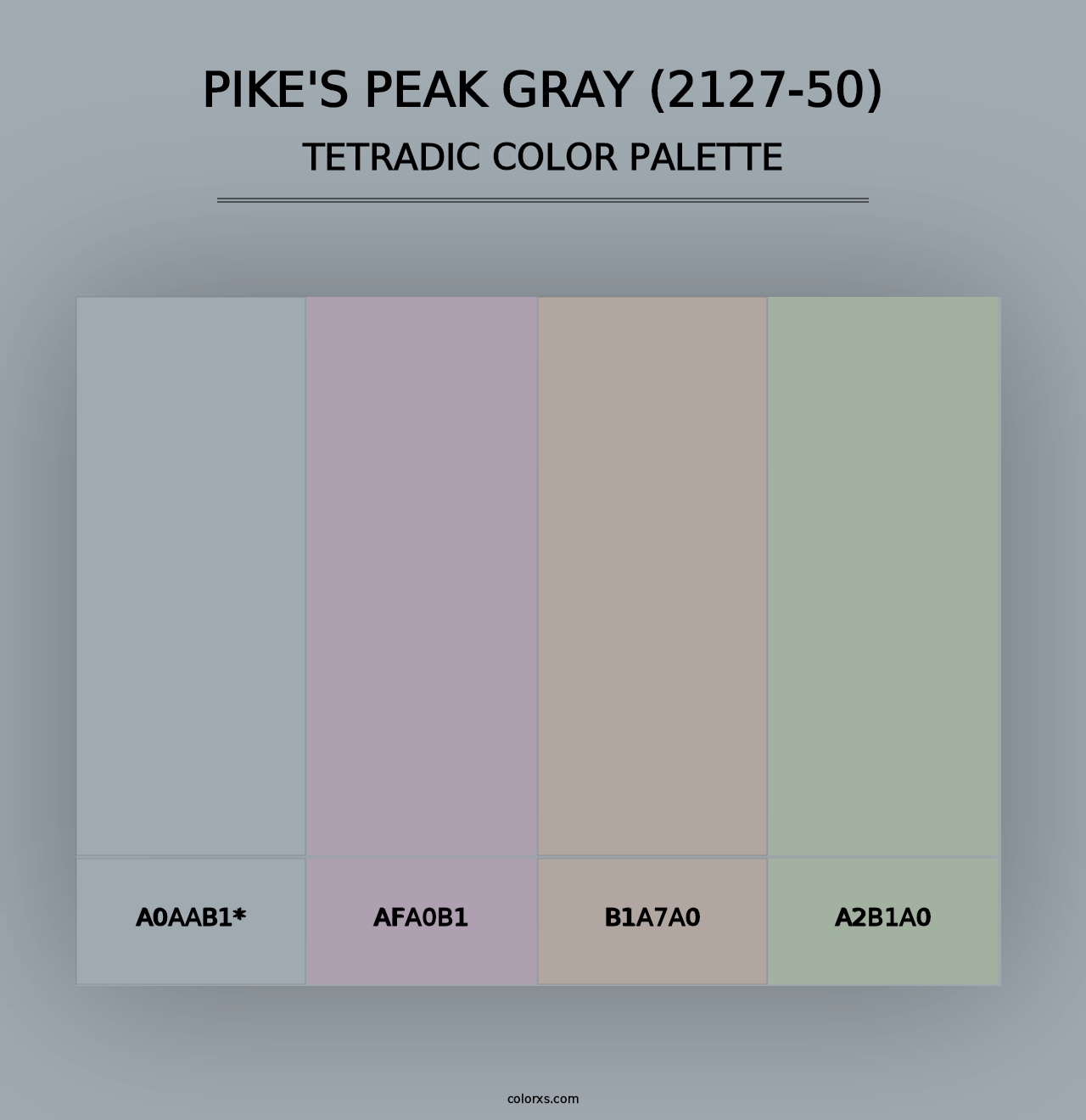 Pike's Peak Gray (2127-50) - Tetradic Color Palette