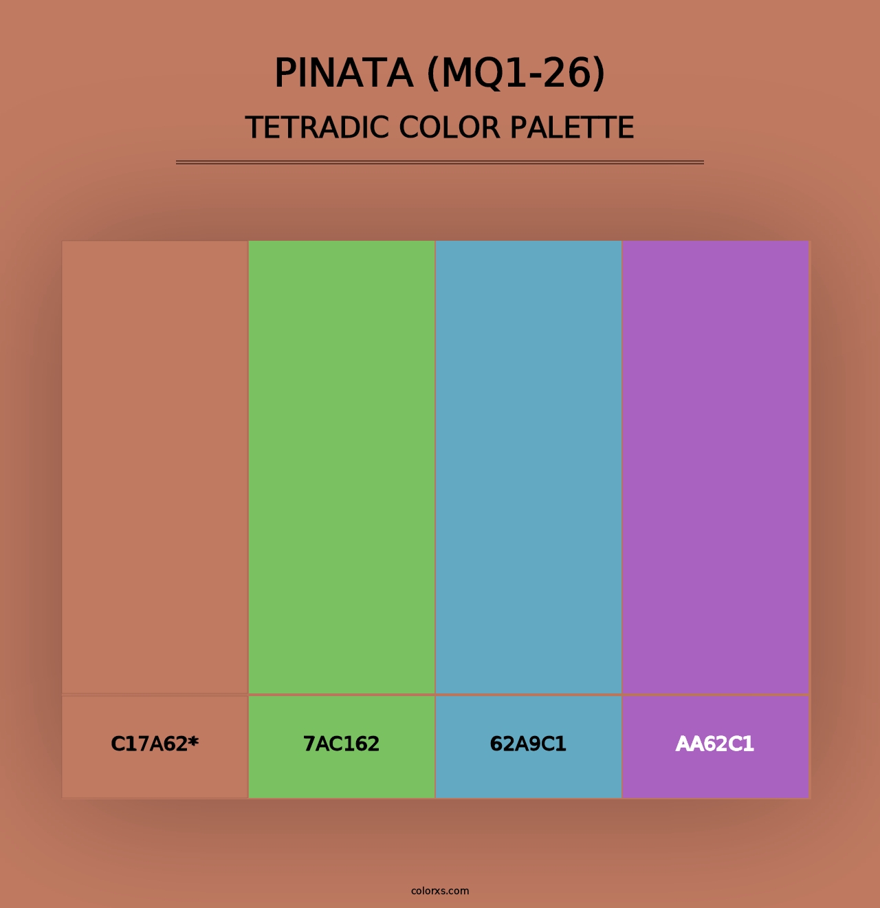 Pinata (MQ1-26) - Tetradic Color Palette