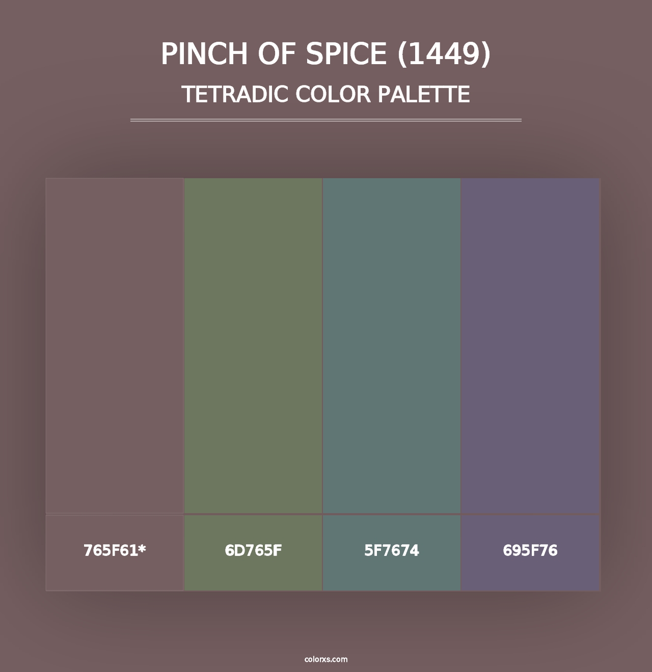 Pinch of Spice (1449) - Tetradic Color Palette