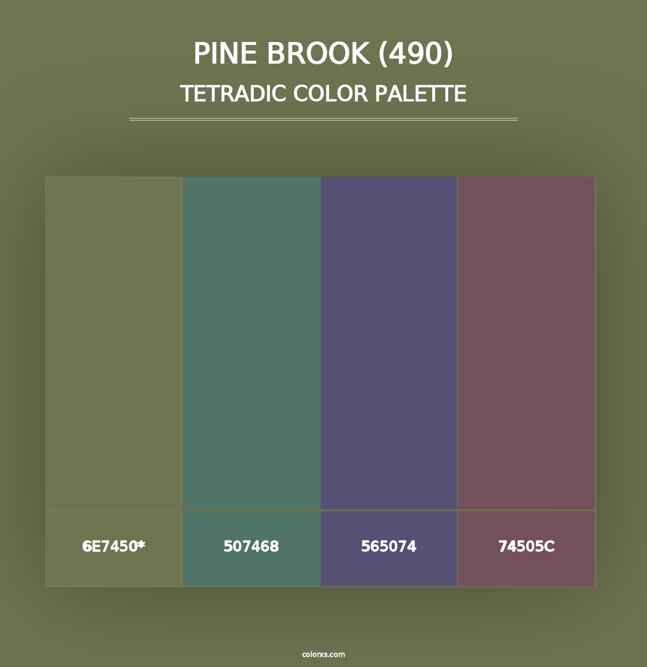 Pine Brook (490) - Tetradic Color Palette