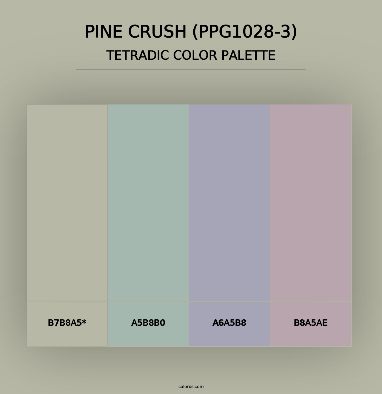 Pine Crush (PPG1028-3) - Tetradic Color Palette