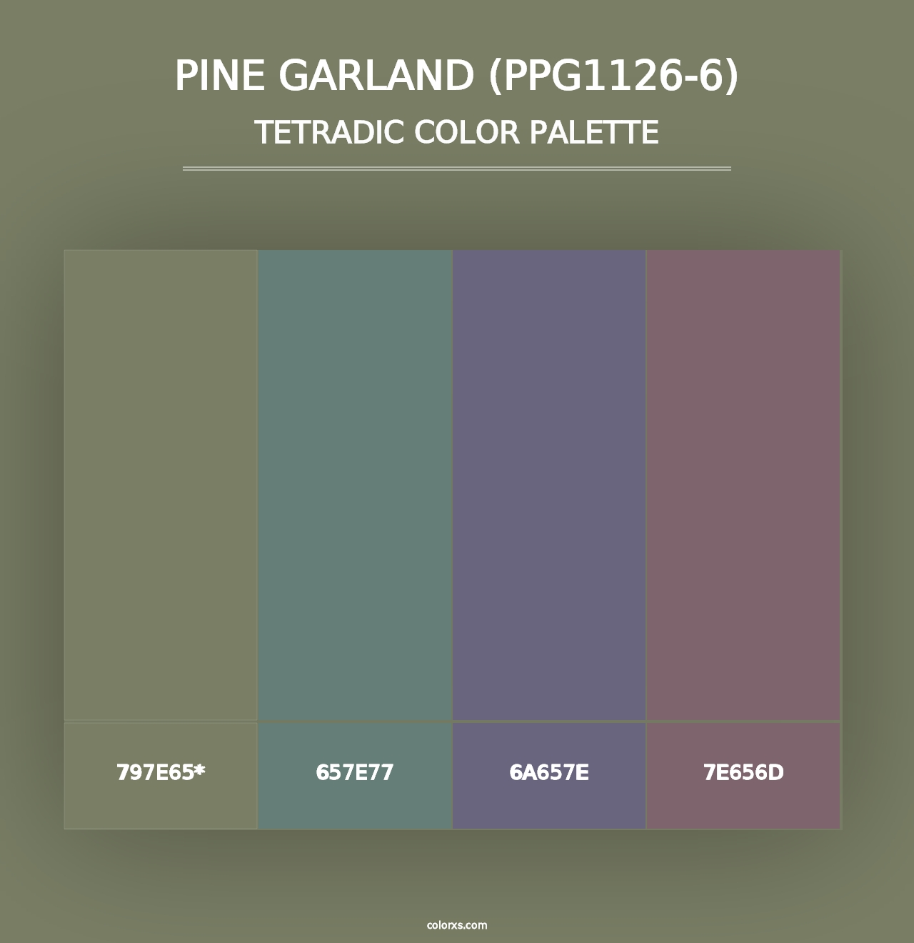 Pine Garland (PPG1126-6) - Tetradic Color Palette