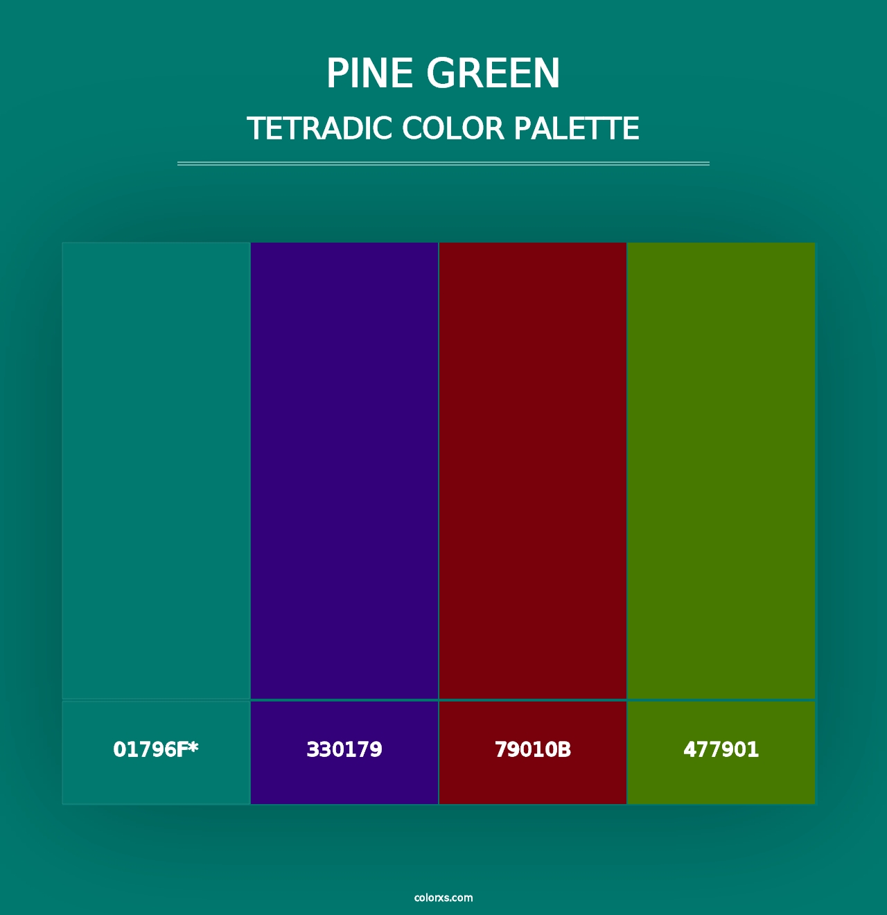 Pine Green - Tetradic Color Palette