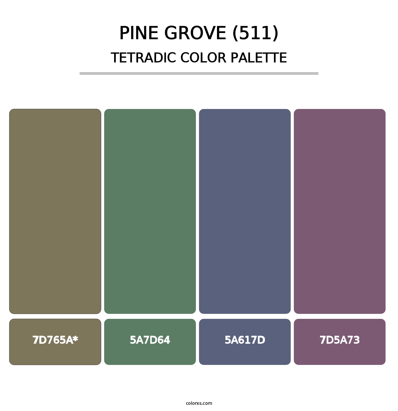 Pine Grove (511) - Tetradic Color Palette