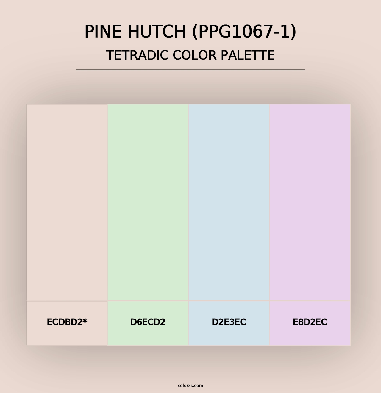 Pine Hutch (PPG1067-1) - Tetradic Color Palette