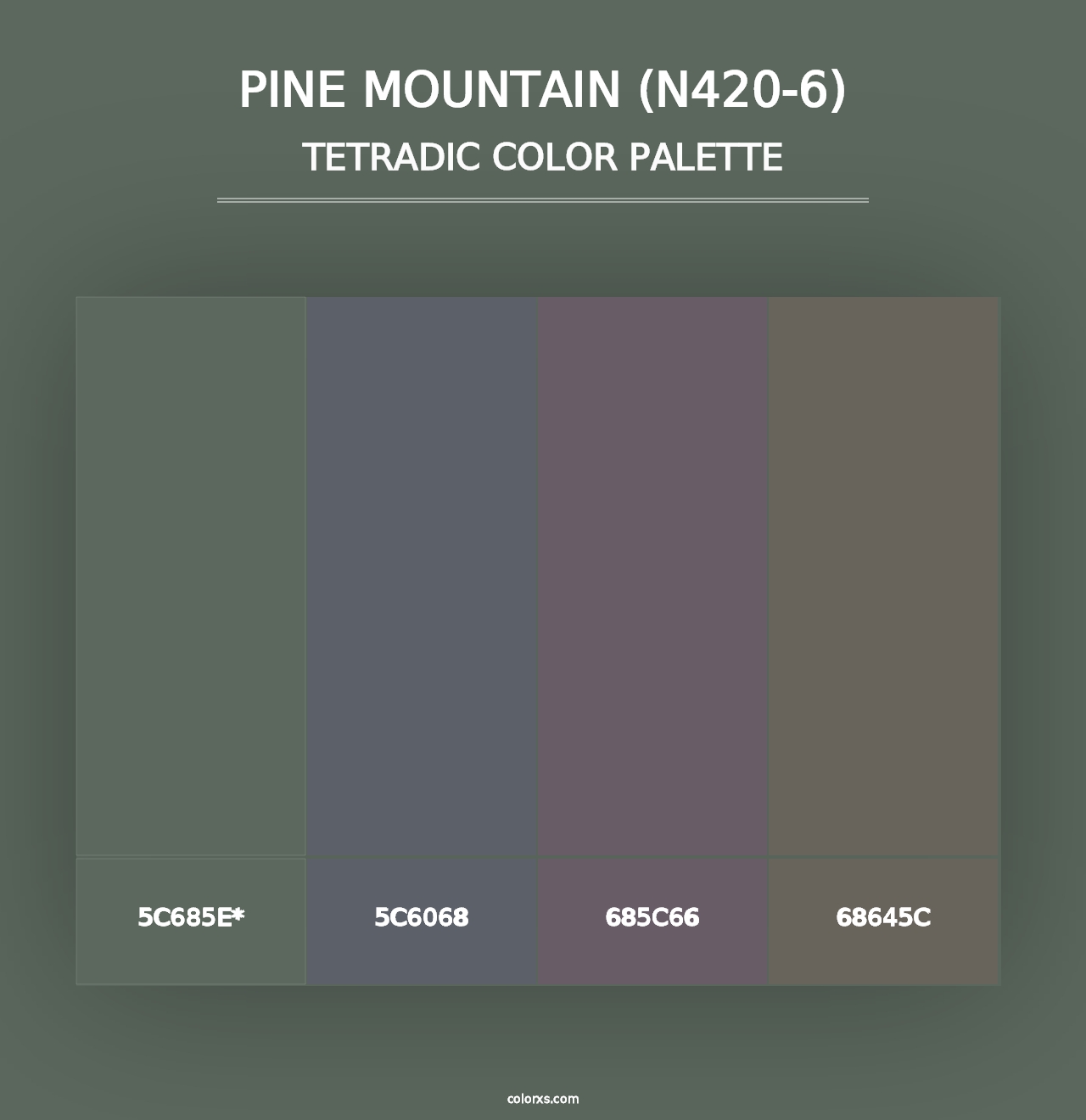 Pine Mountain (N420-6) - Tetradic Color Palette