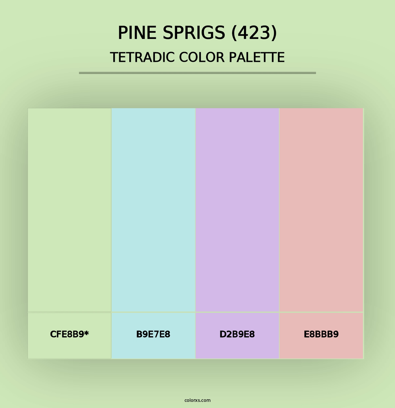 Pine Sprigs (423) - Tetradic Color Palette