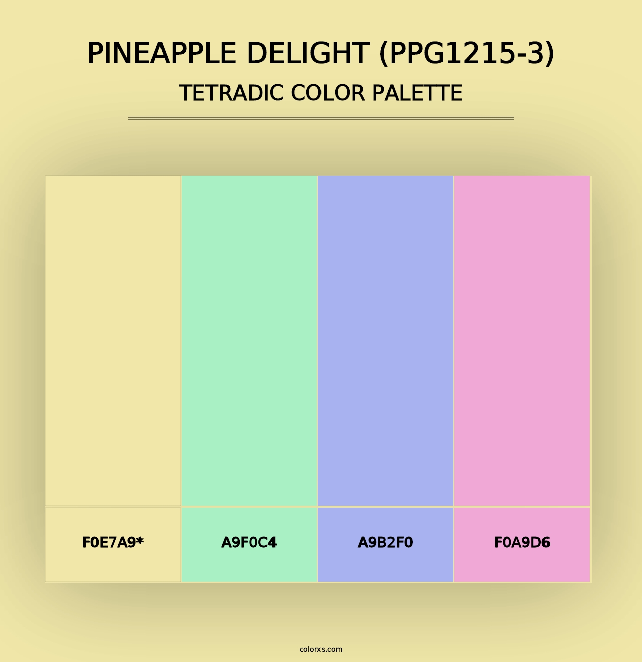 Pineapple Delight (PPG1215-3) - Tetradic Color Palette