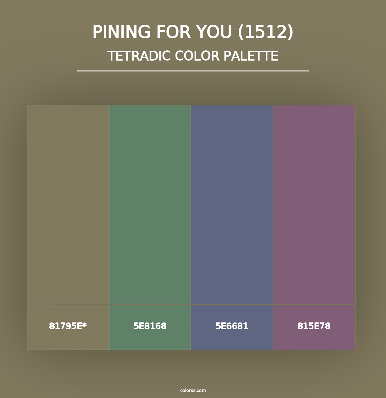 Pining for You (1512) - Tetradic Color Palette