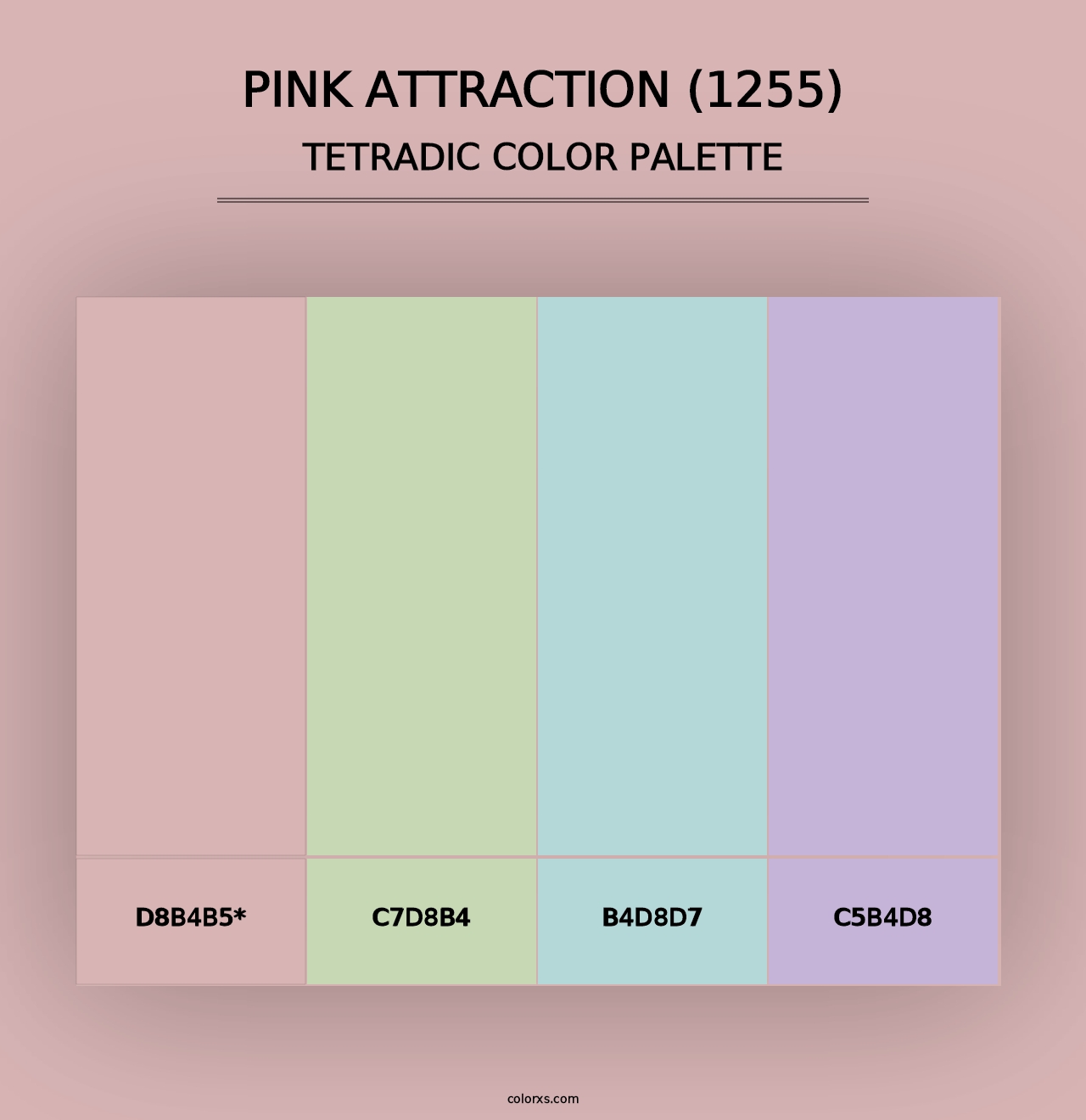 Pink Attraction (1255) - Tetradic Color Palette