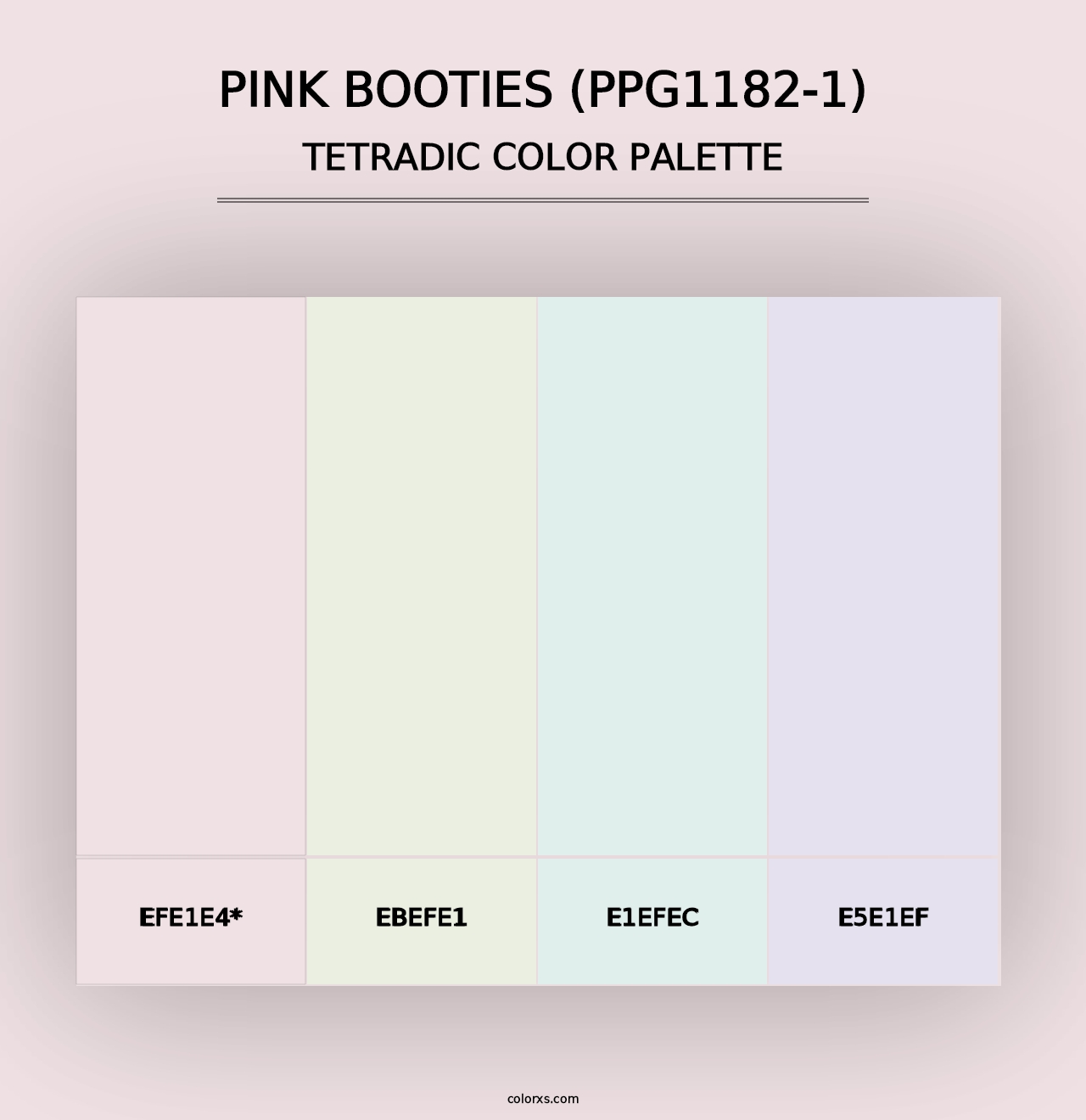 Pink Booties (PPG1182-1) - Tetradic Color Palette