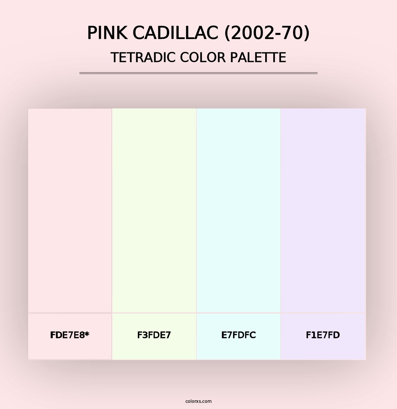 Pink Cadillac (2002-70) - Tetradic Color Palette