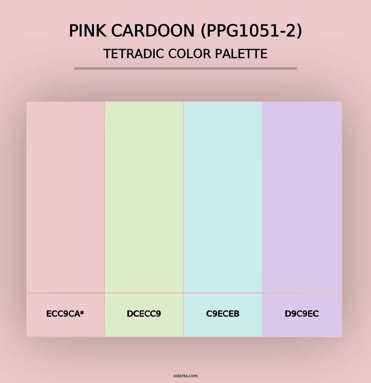 Pink Cardoon (PPG1051-2) - Tetradic Color Palette