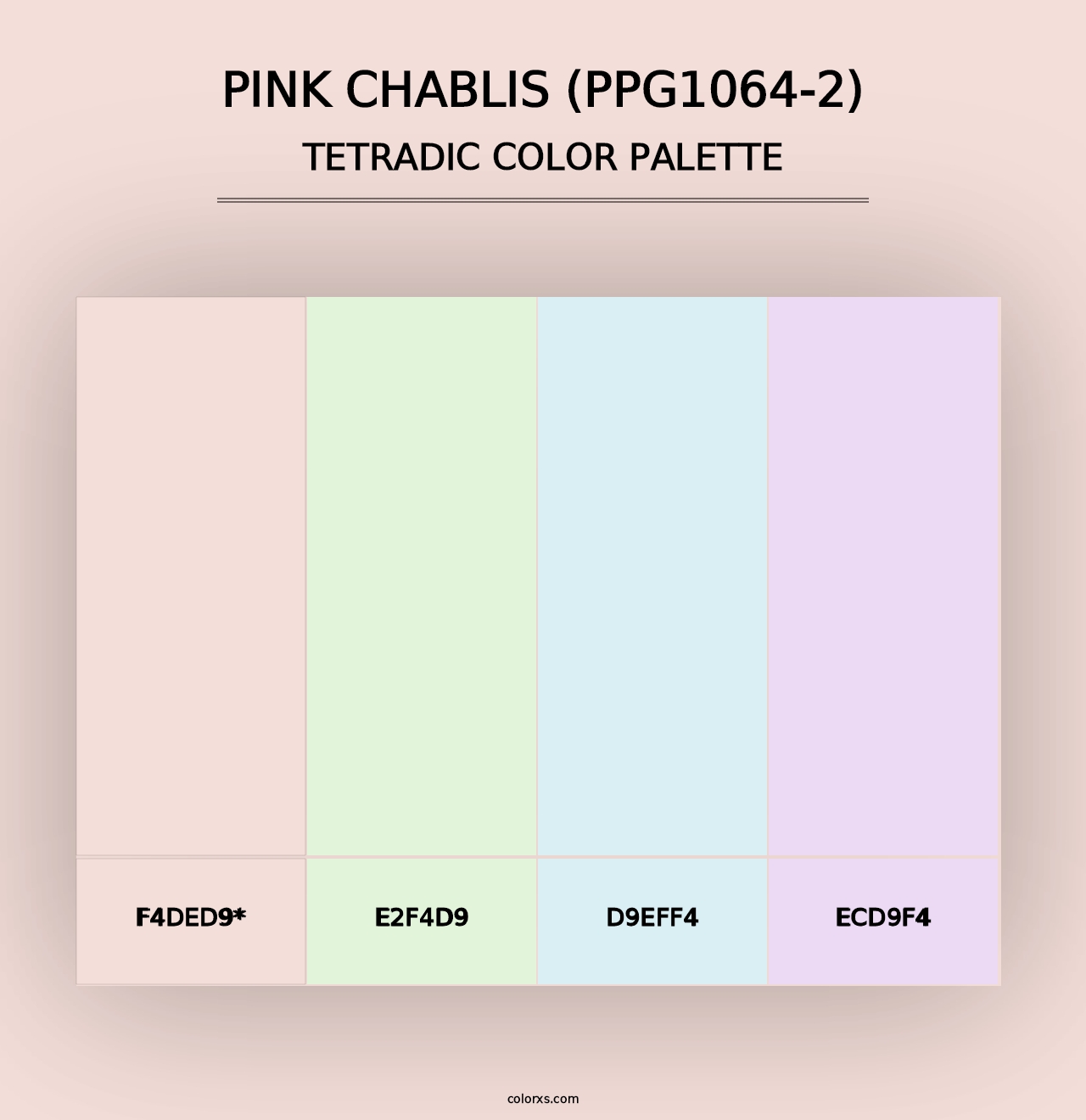 Pink Chablis (PPG1064-2) - Tetradic Color Palette