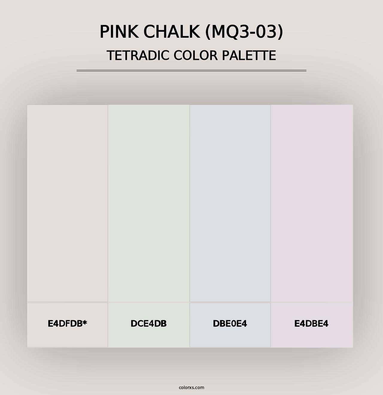 Pink Chalk (MQ3-03) - Tetradic Color Palette