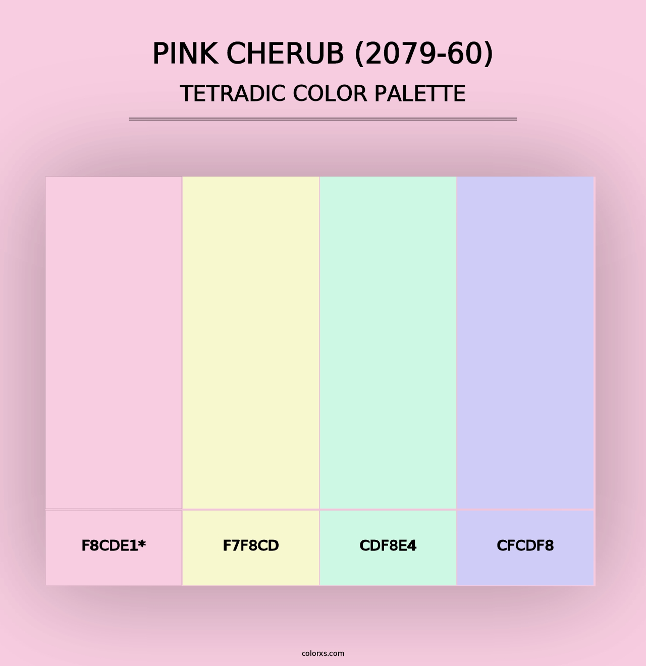 Pink Cherub (2079-60) - Tetradic Color Palette