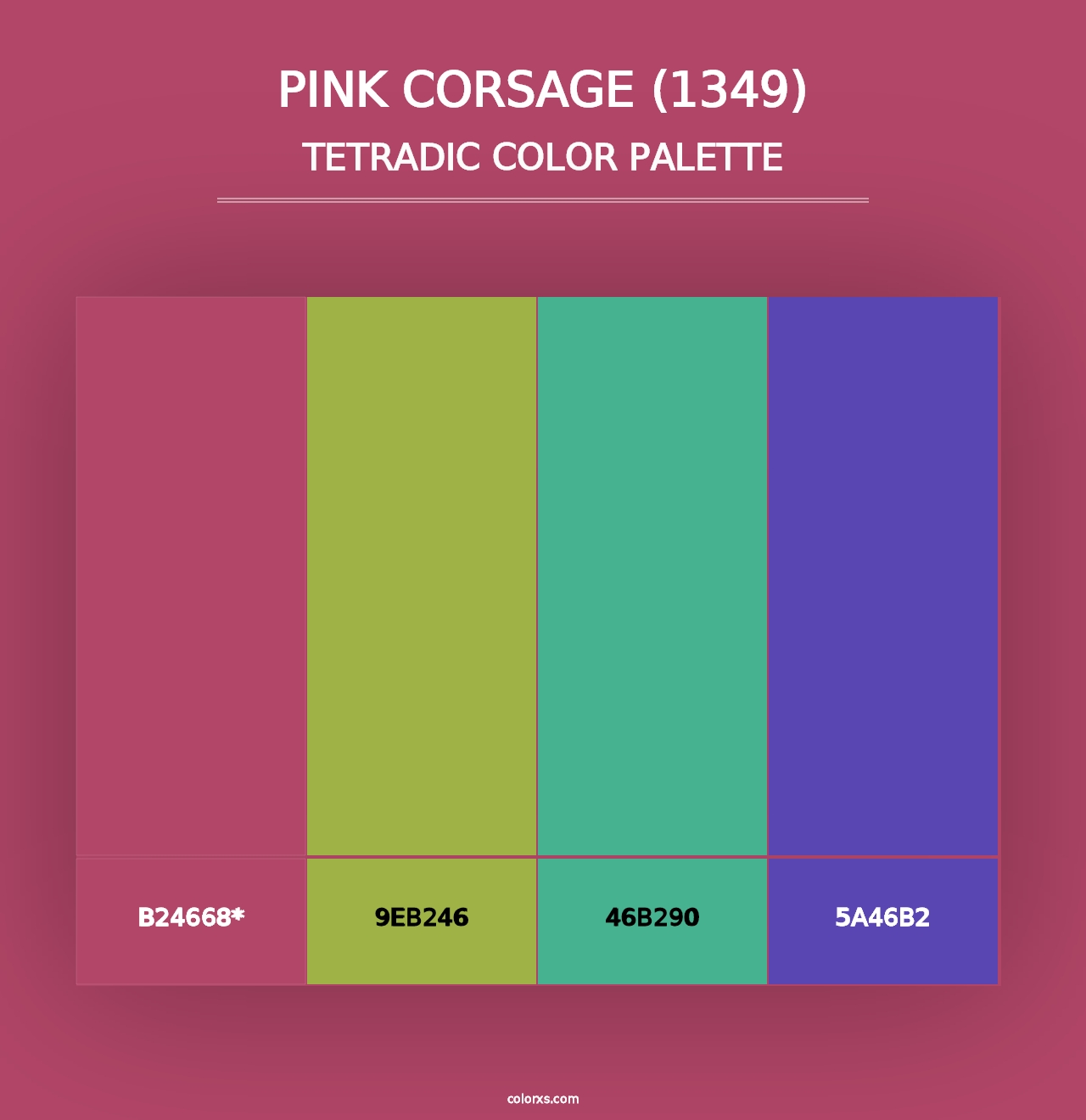 Pink Corsage (1349) - Tetradic Color Palette