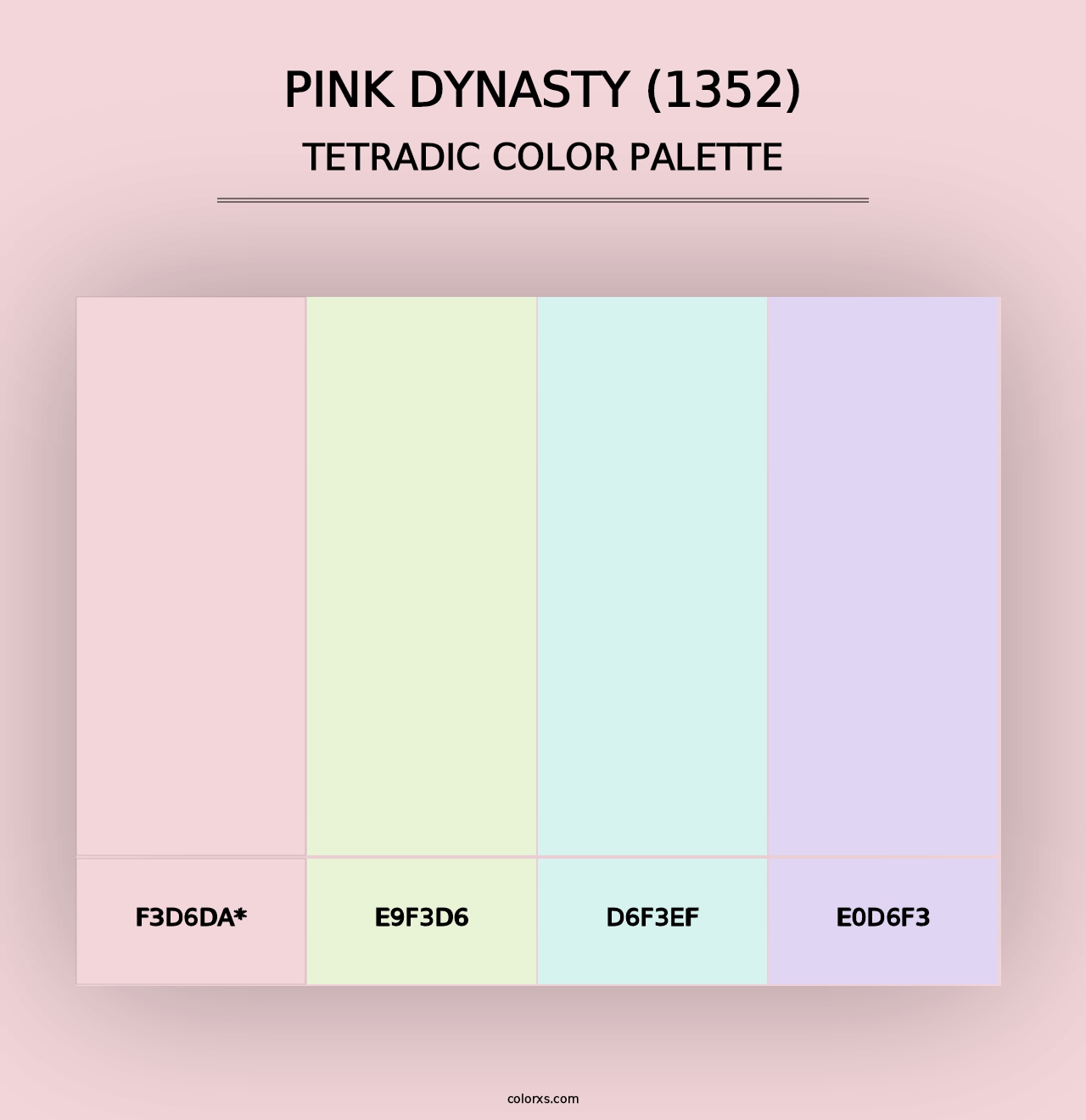 Pink Dynasty (1352) - Tetradic Color Palette