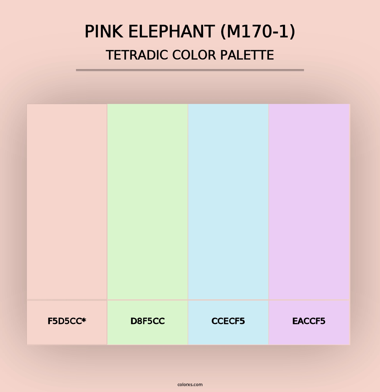 Pink Elephant (M170-1) - Tetradic Color Palette