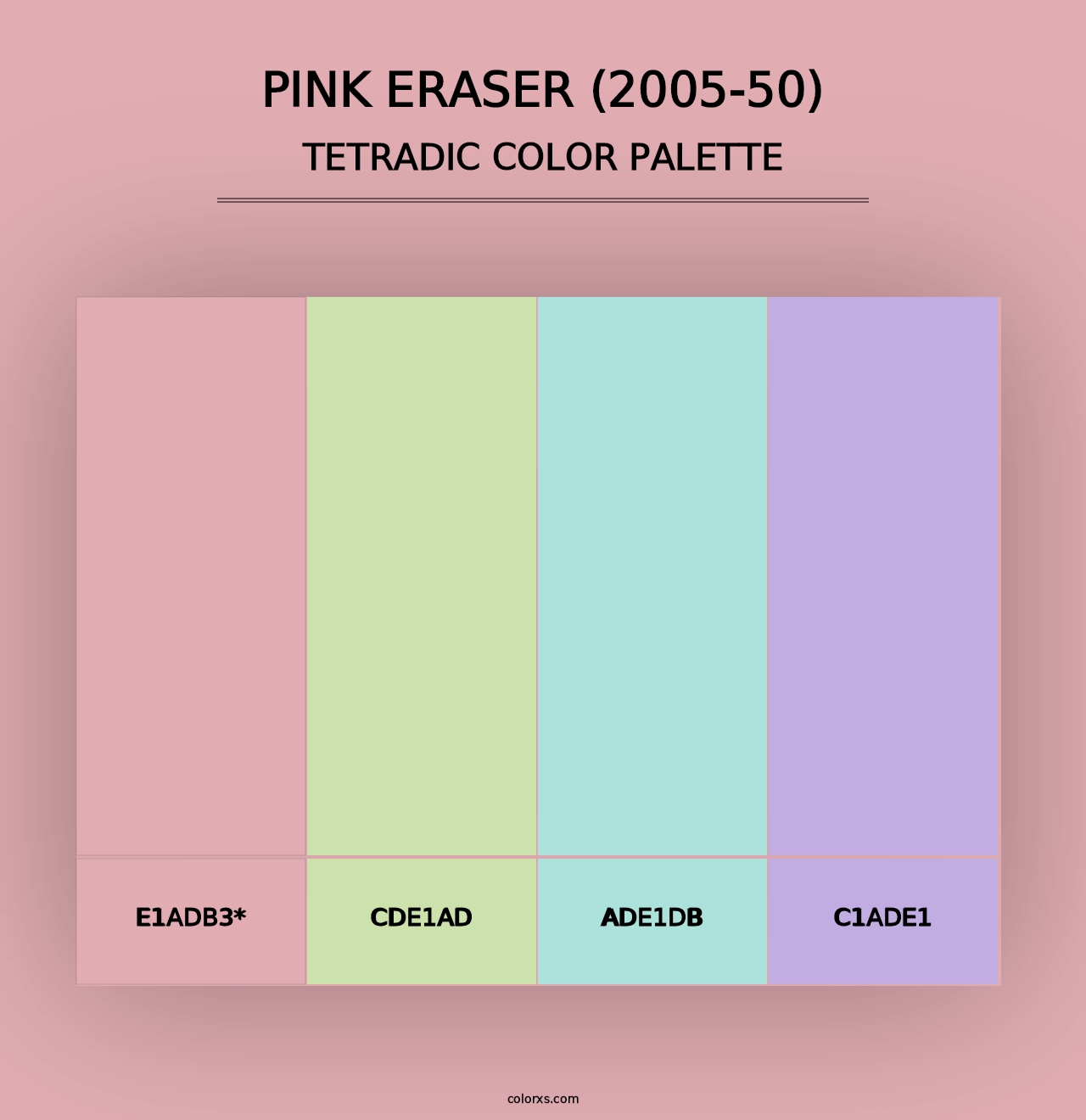 Pink Eraser (2005-50) - Tetradic Color Palette