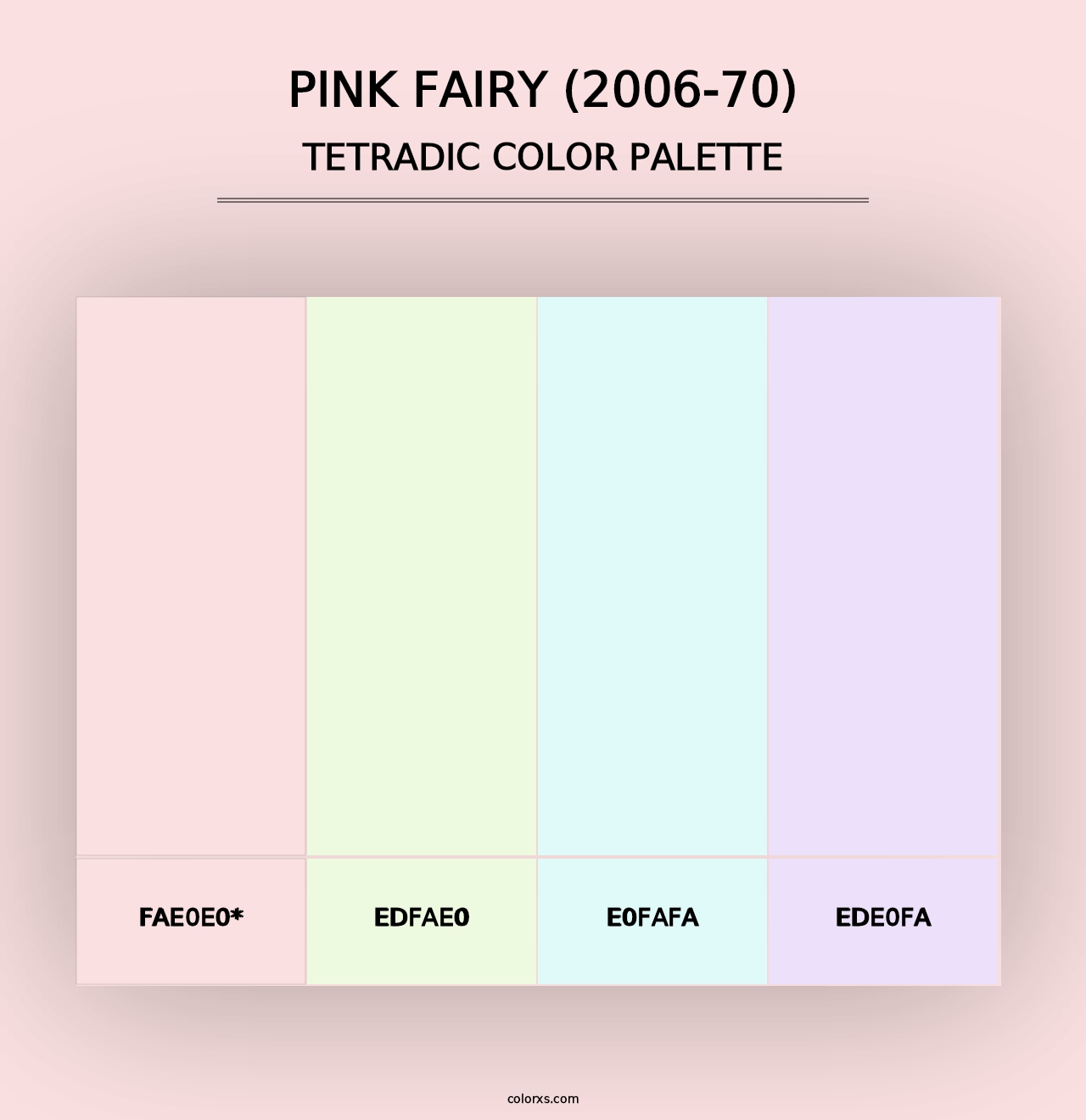 Pink Fairy (2006-70) - Tetradic Color Palette