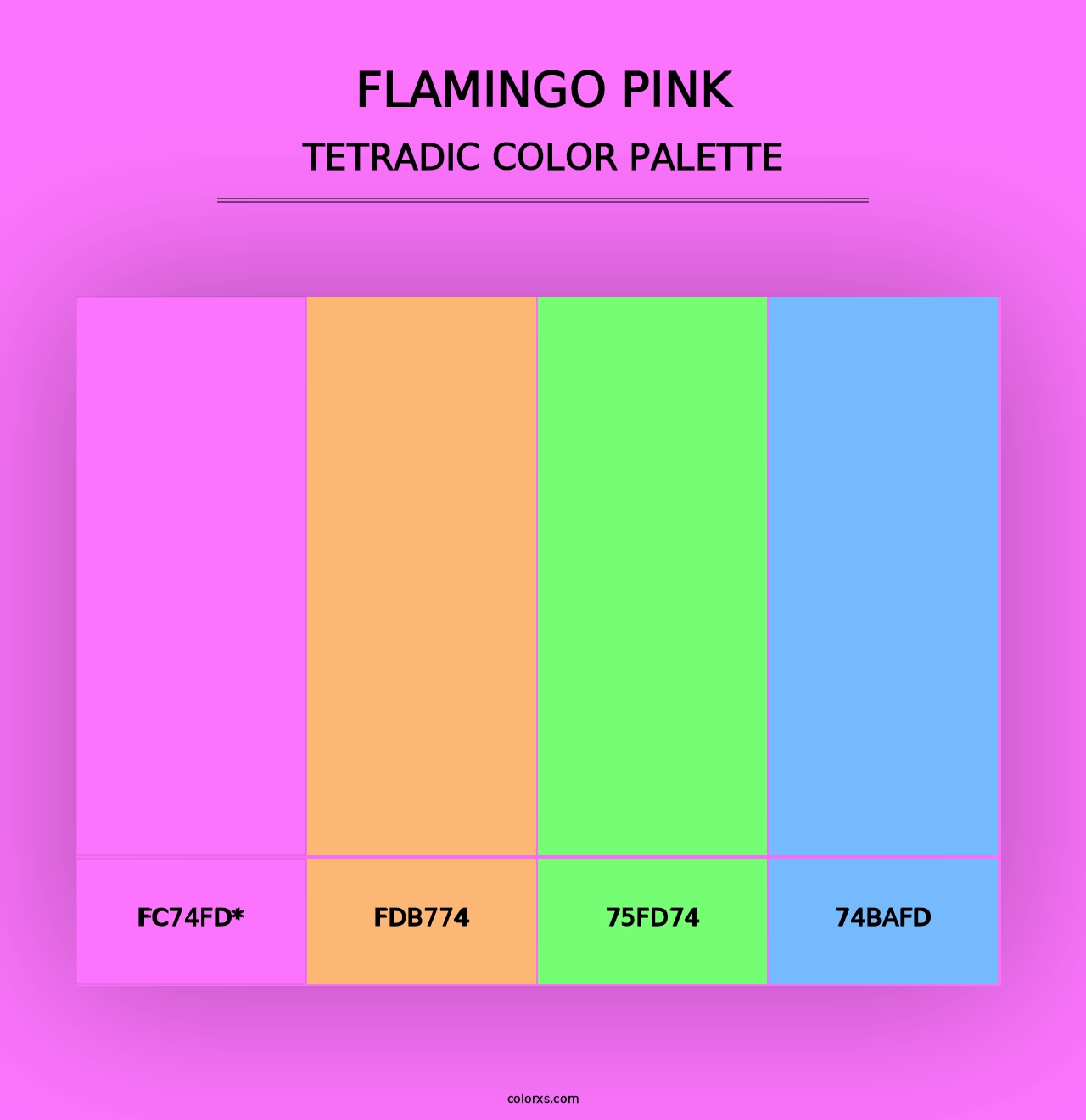 Flamingo Pink - Tetradic Color Palette