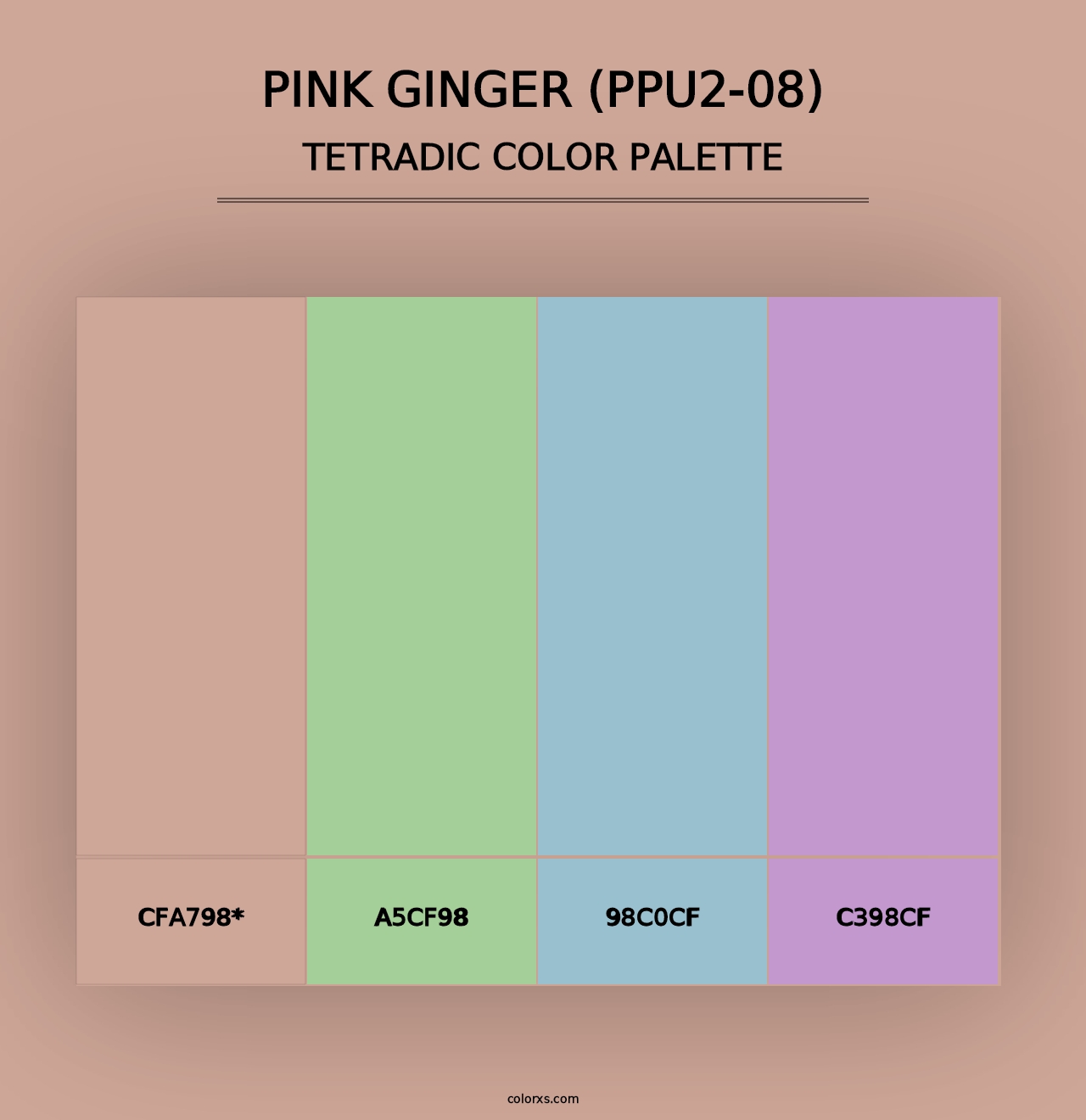 Pink Ginger (PPU2-08) - Tetradic Color Palette