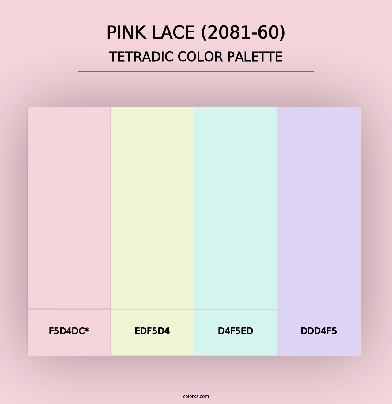 Pink Lace (2081-60) - Tetradic Color Palette