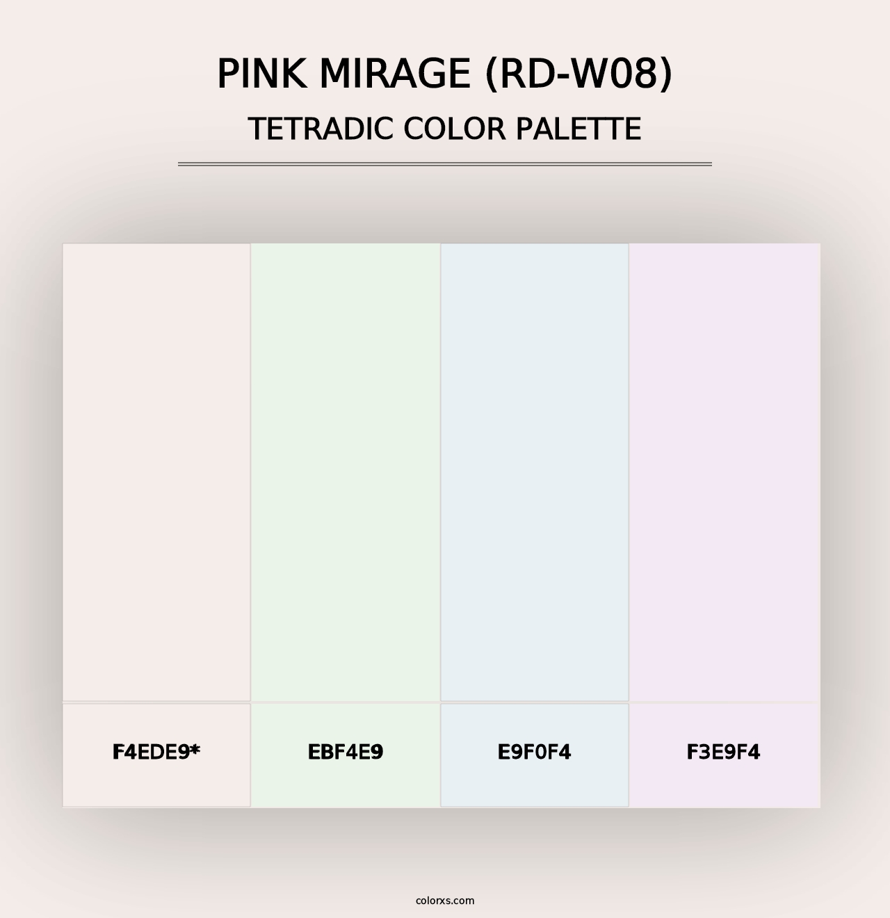 Pink Mirage (RD-W08) - Tetradic Color Palette