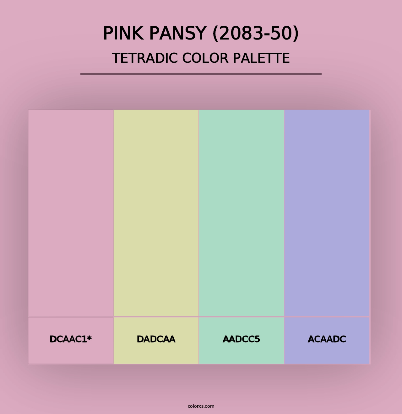 Pink Pansy (2083-50) - Tetradic Color Palette