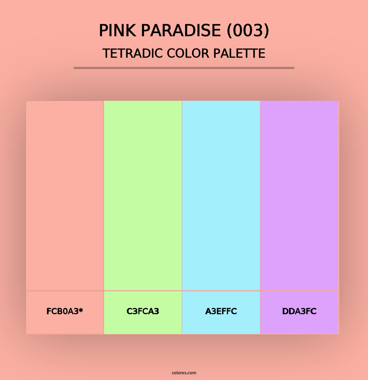 Pink Paradise (003) - Tetradic Color Palette