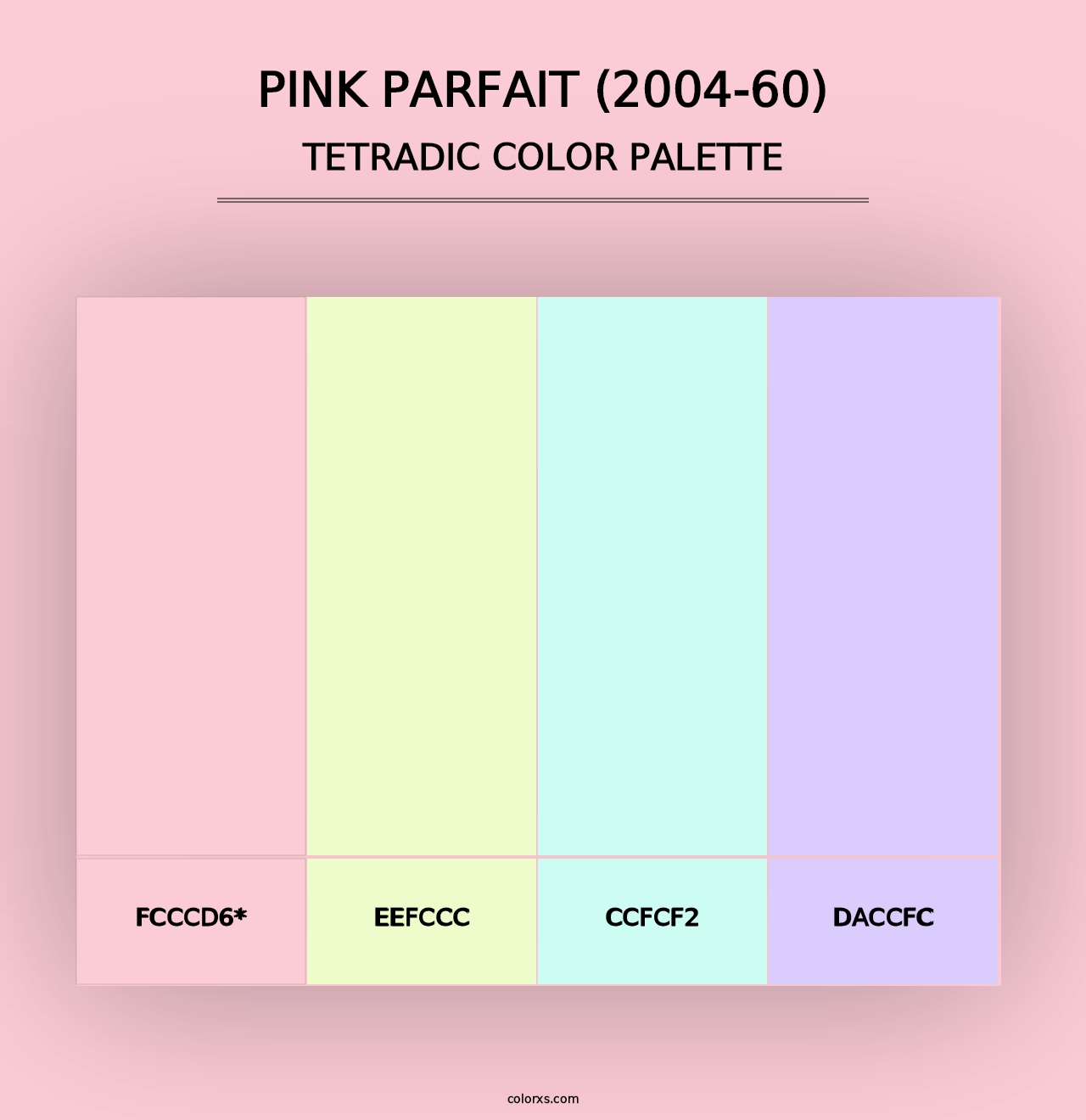 Pink Parfait (2004-60) - Tetradic Color Palette