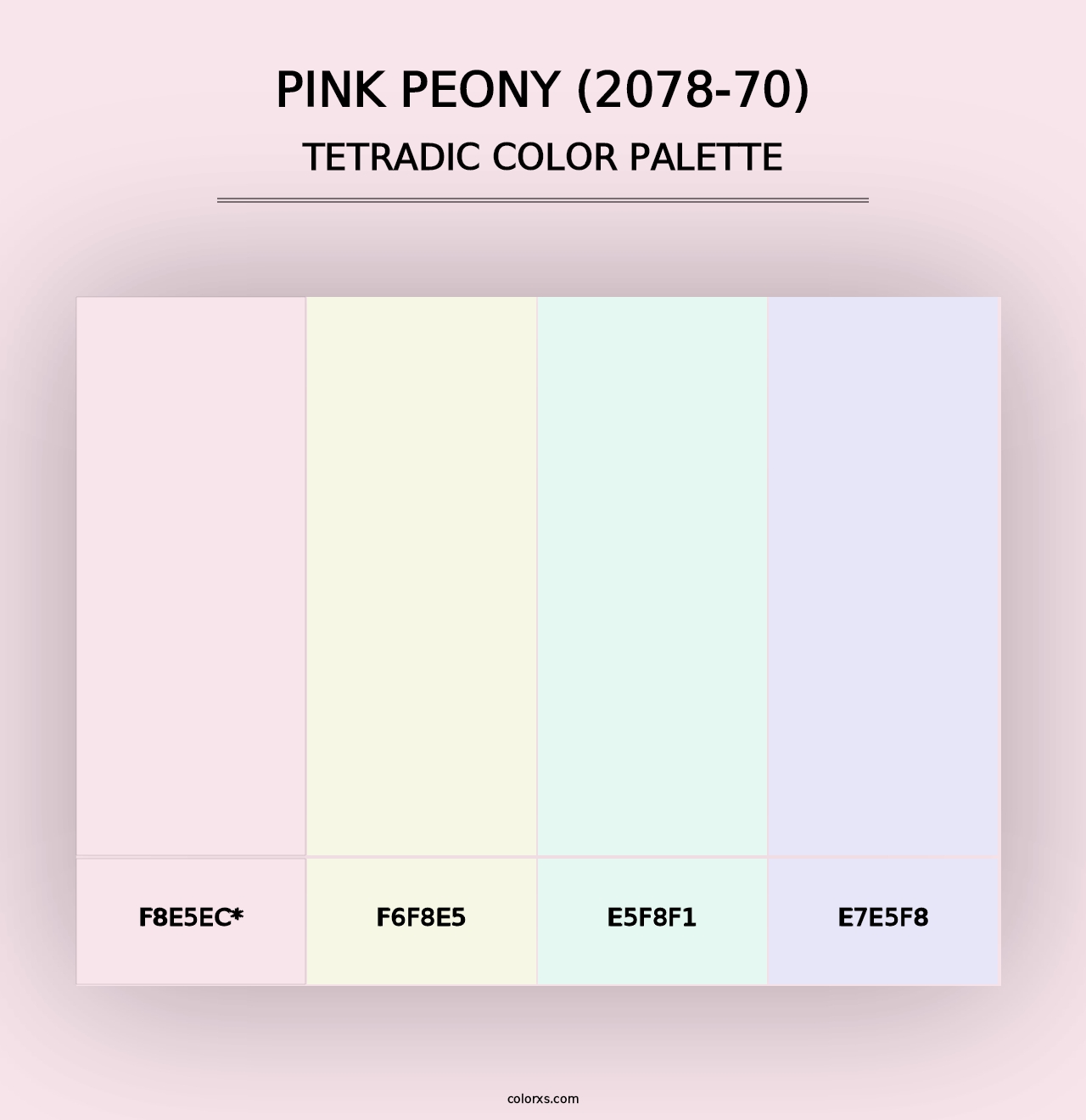 Pink Peony (2078-70) - Tetradic Color Palette