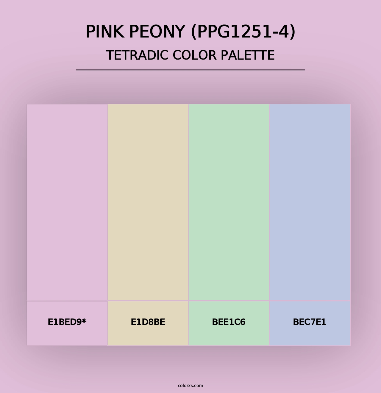 Pink Peony (PPG1251-4) - Tetradic Color Palette