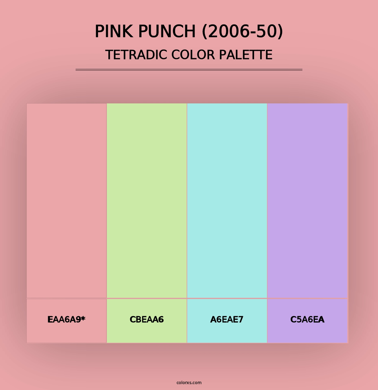 Pink Punch (2006-50) - Tetradic Color Palette